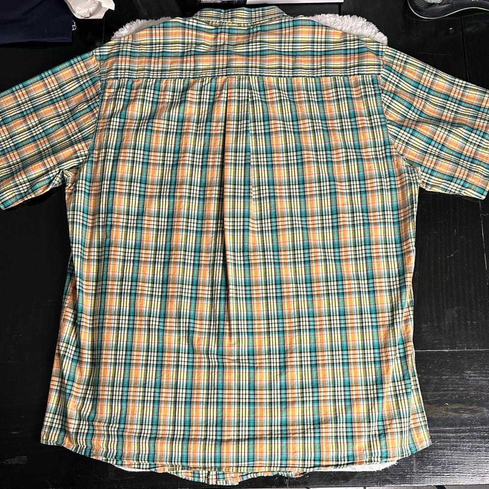 Cinch | Men's XXL | Green Orange Blue |Plaid | Western Shirt | button down | - Picture 12 of 12